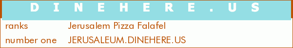 Jerusalem Pizza Falafel