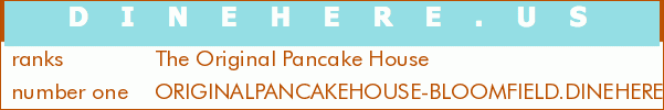 The Original Pancake House