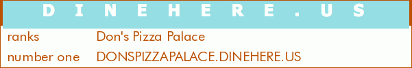 Don's Pizza Palace