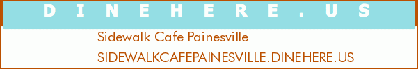Sidewalk Cafe Painesville