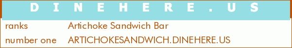 Artichoke Sandwich Bar
