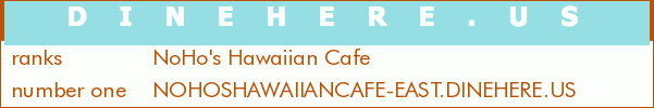 NoHo's Hawaiian Cafe