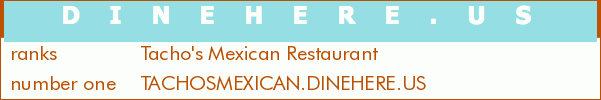 Tacho's Mexican Restaurant