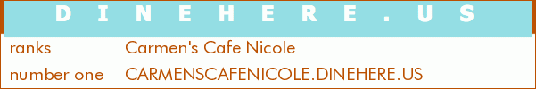 Carmen's Cafe Nicole