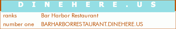 Bar Harbor Restaurant