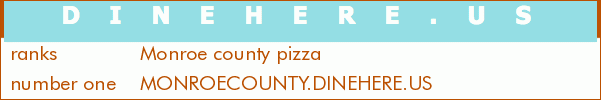 Monroe county pizza