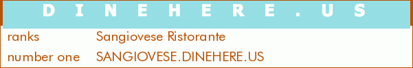 Sangiovese Ristorante