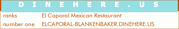 El Caporal Mexican Restaurant