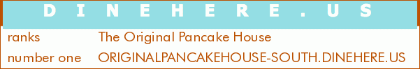 The Original Pancake House