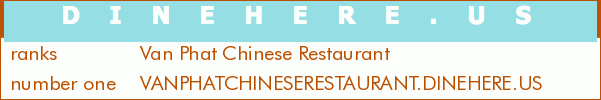 Van Phat Chinese Restaurant