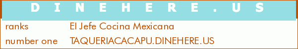 El Jefe Cocina Mexicana