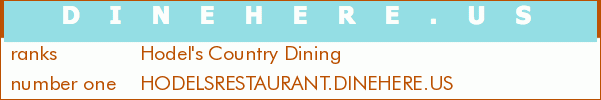 Hodel's Country Dining