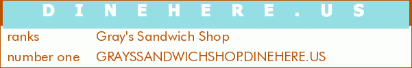 Gray's Sandwich Shop