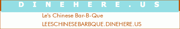 Le's Chinese Bar-B-Que