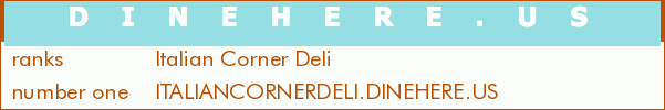 Italian Corner Deli