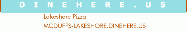 Lakeshore Pizza