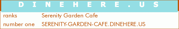 Serenity Garden Cafe