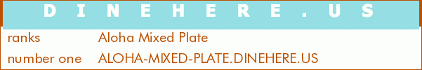 Aloha Mixed Plate