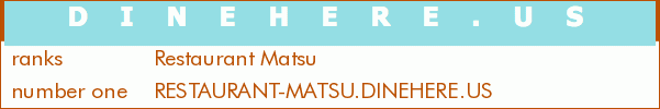 Restaurant Matsu