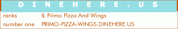 IL Primo Pizza And Wings