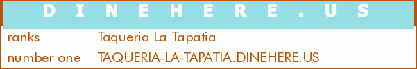 Taqueria La Tapatia