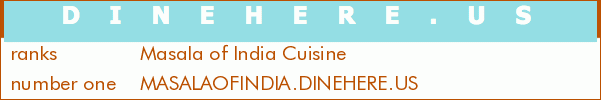 Masala of India Cuisine