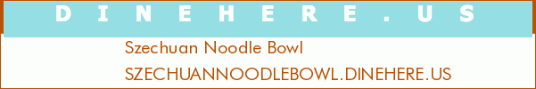 Szechuan Noodle Bowl