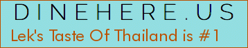 Lek's Taste Of Thailand