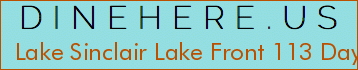 Lake Sinclair Lake Front 113 Daylight Dreamer