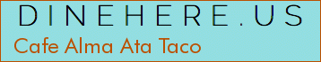 Cafe Alma Ata Taco