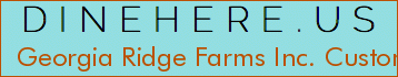 Georgia Ridge Farms Inc. Custom Meat Processing
