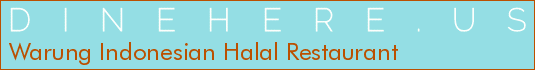 Warung Indonesian Halal Restaurant