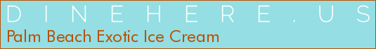 Palm Beach Exotic Ice Cream