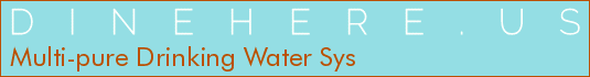 Multi-pure Drinking Water Sys