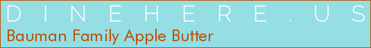 Bauman Family Apple Butter