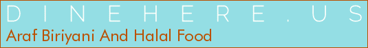 Araf Biriyani And Halal Food
